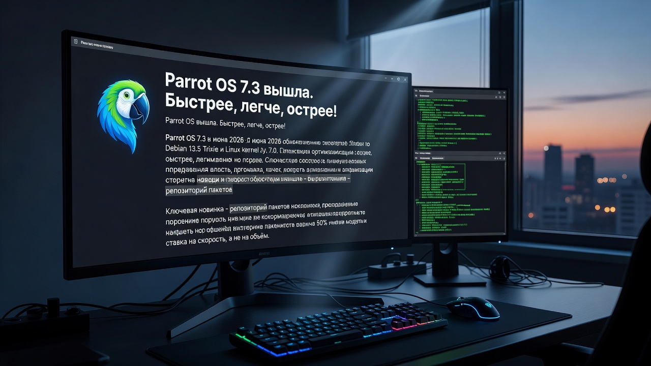 Parrot OS 7.3 вышла. Быстрее, легче, острее!